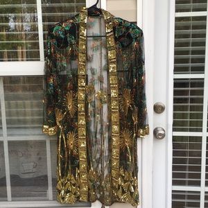 Vintage sequined long robe